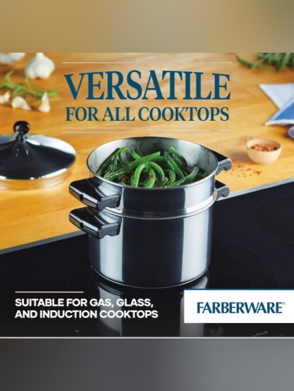 FARBERWARE Stack & Steam 3 Quart Saucepot and Steamer Insert BRAND-NEW UNOPENED - Picture 7 of 12